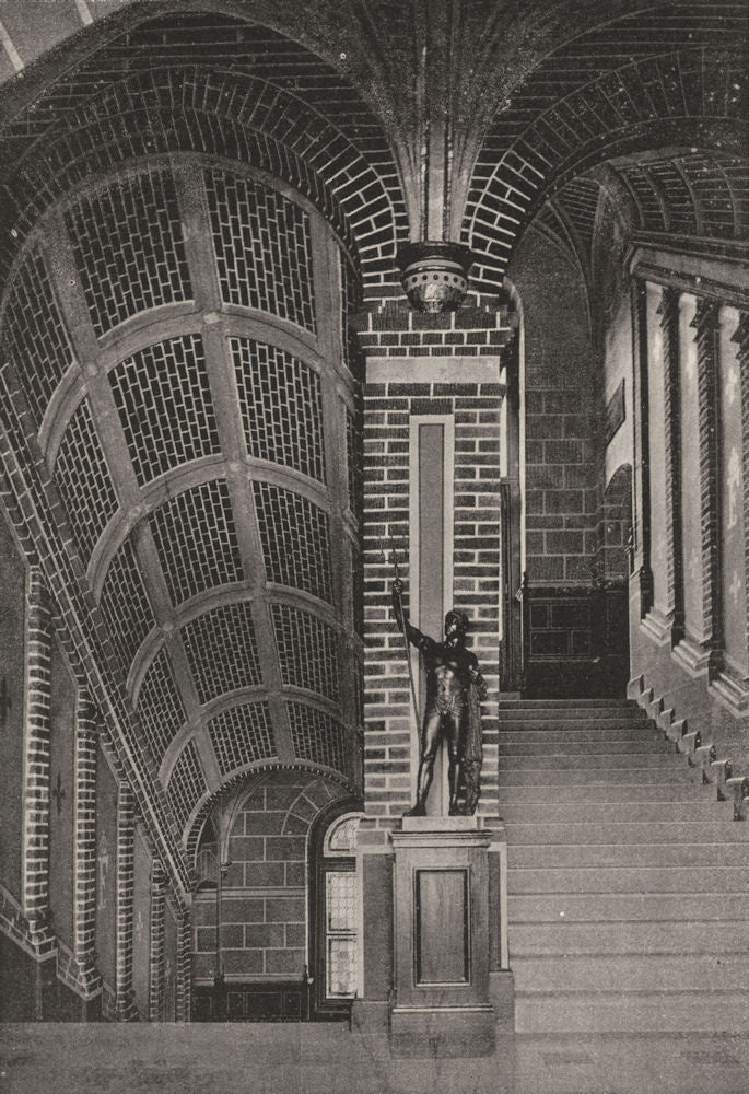 FRANCE. St- Germain. Escalier du Chateau 1895 old antique print picture